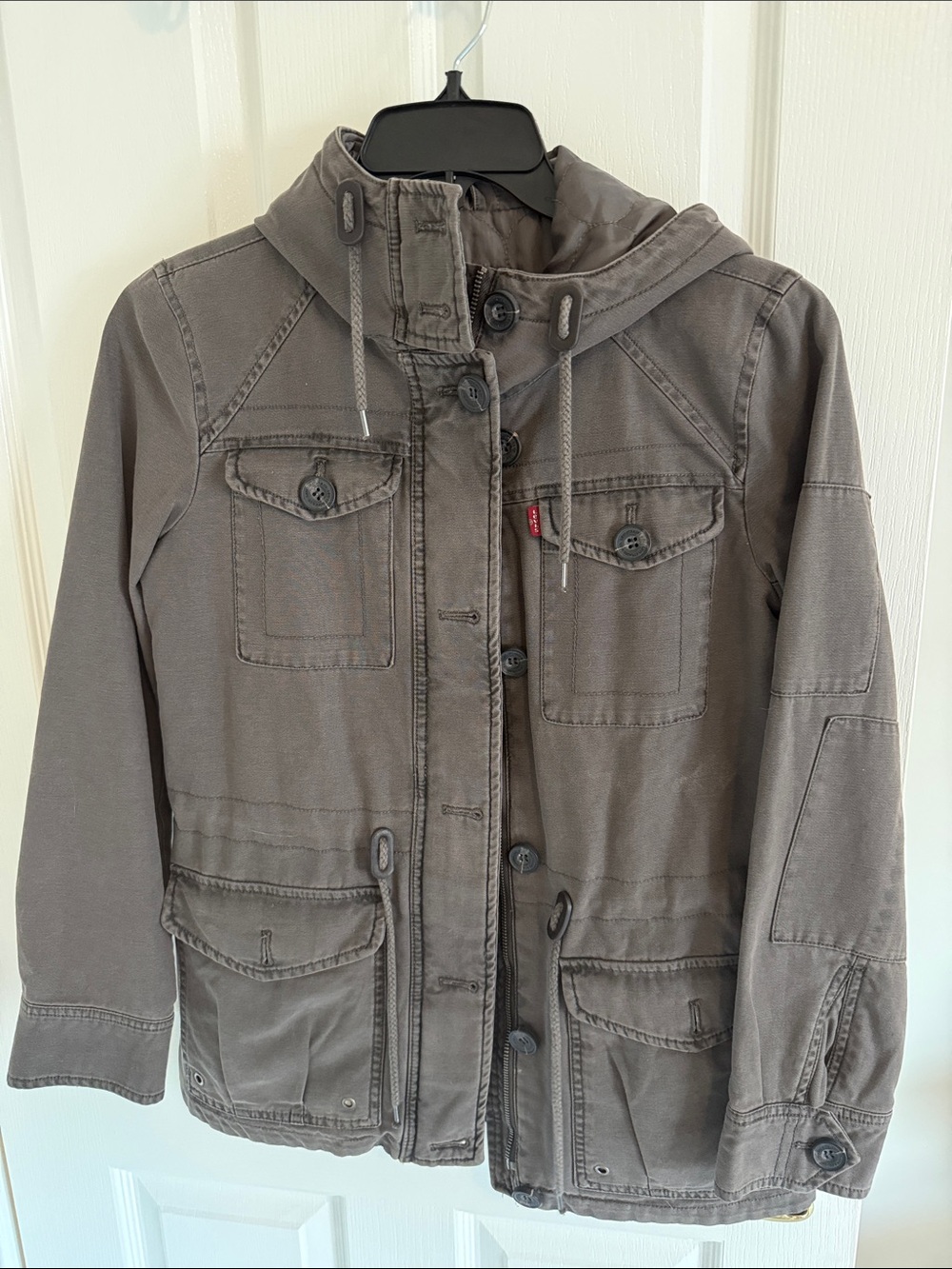 Levi's Unisex Hooded Utility Jacket - Gray
